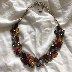 NWT. J.Crew beaded gem bib necklace